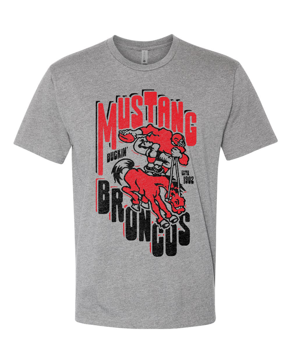 Mustang Buckin' Broncos Retro T-Shirt (Adult + Youth Sizes)